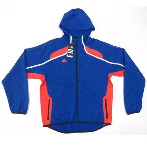 NWT Florida Gators Adidas Performance NCAA Blue Mens Full Zip Hooded Jacket L